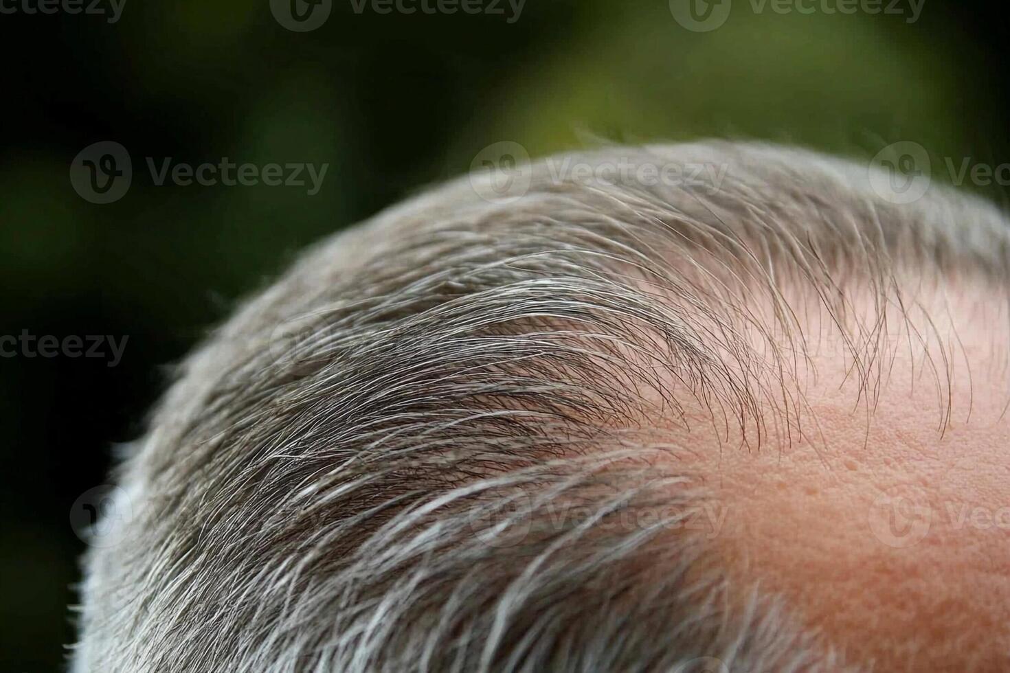 A close up of a man's hair photo