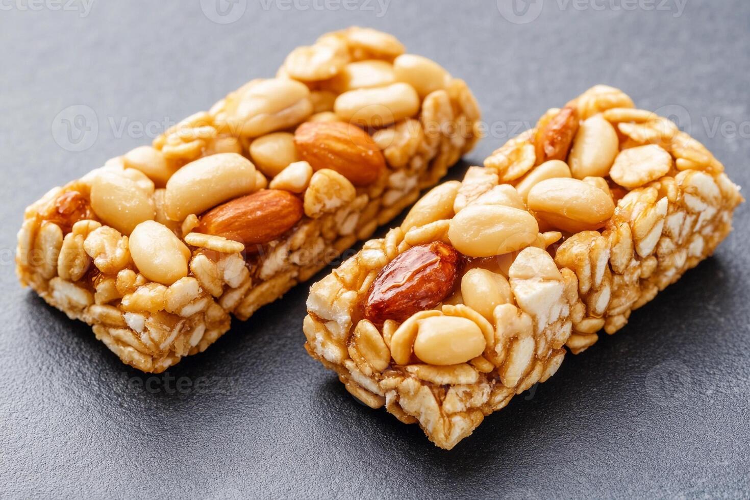 Two bars of nuts and almonds photo