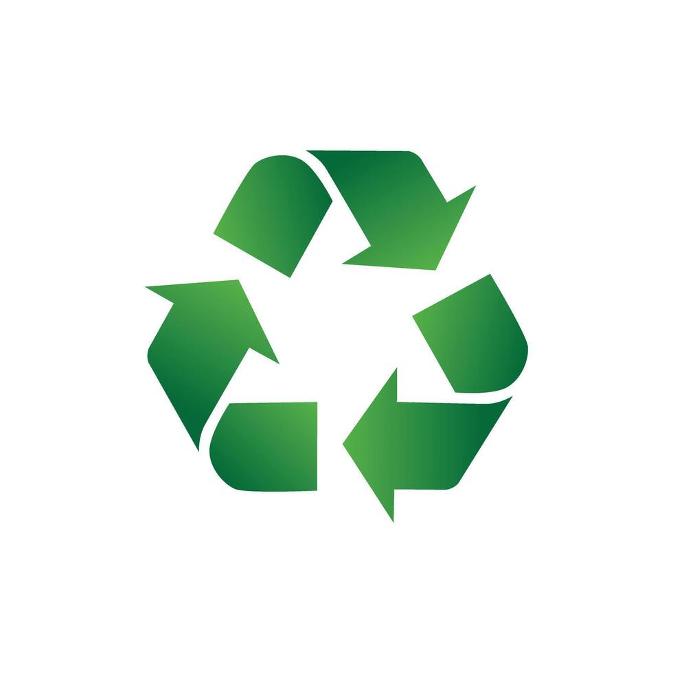 green recycling icon symbol set vector