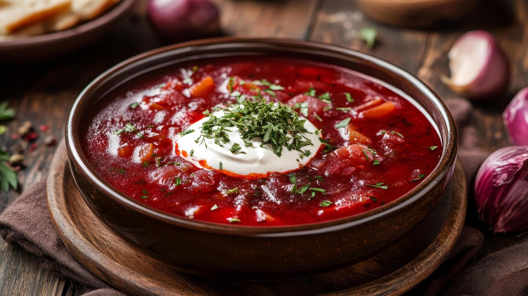 Aromatic Beetroot Soup with Sour Cream - A Culinary Delight photo