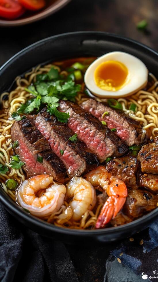 Beef and Shrimp Ramen - A Flavorful Asian Fusion Dish photo