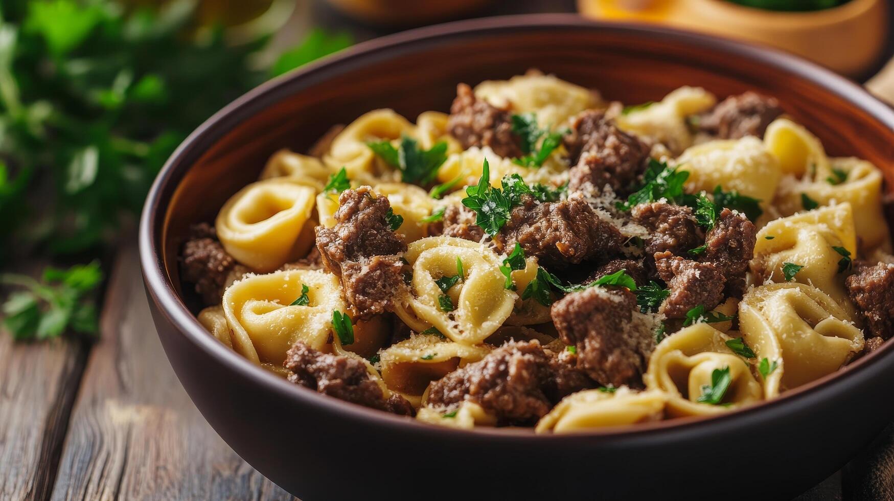 Hearty Italian Tortellini with Savory Beef Sauce photo