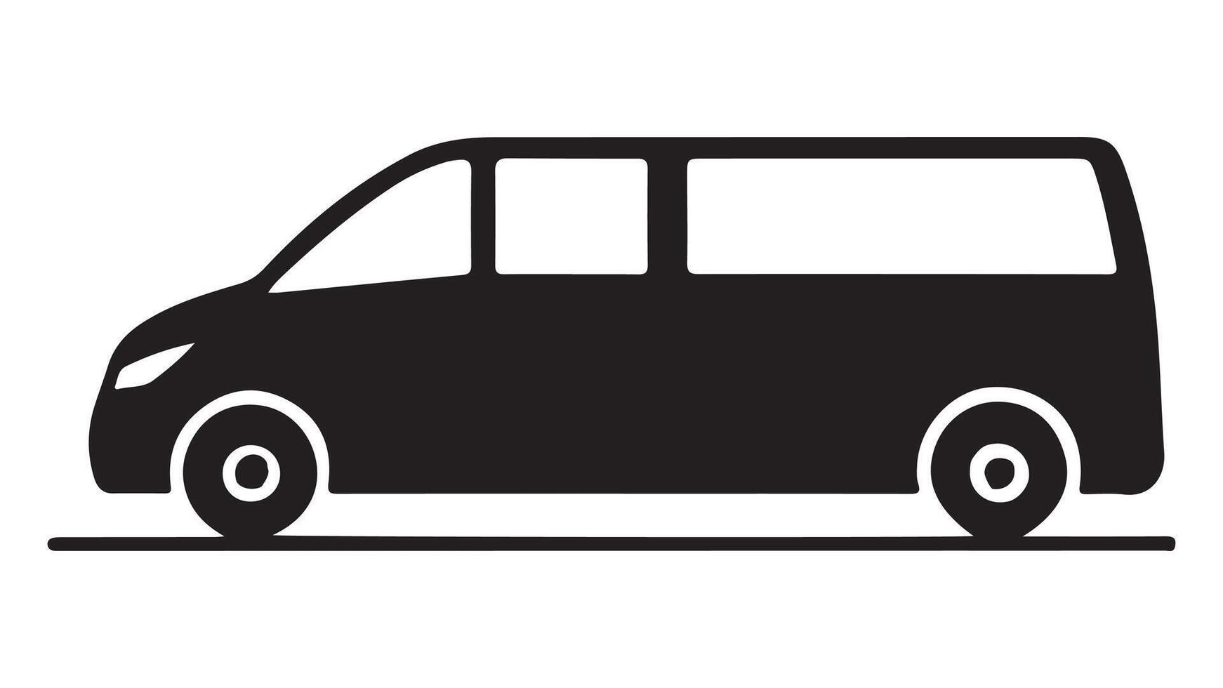 Black auto silhouette illustration of a mini vehicle, car silhouette illustration vector