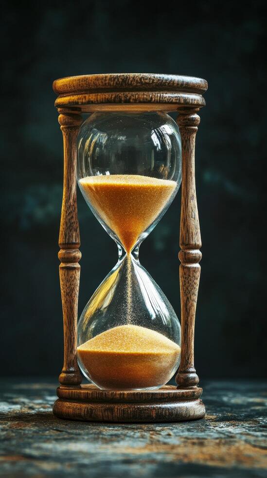 Vintage Hourglass Capturing the Essence of Time photo