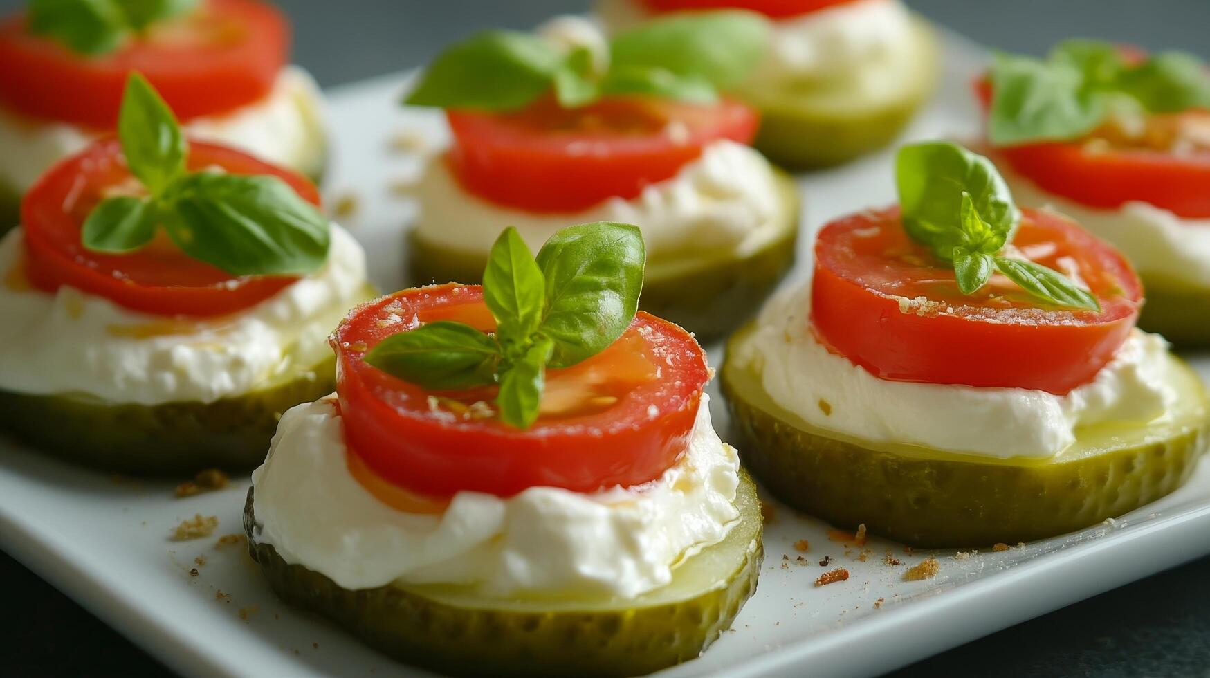A Symphony of Tomato, Basil, and Cream Cheese Appetizers for a Refreshing Gourmet Experience photo