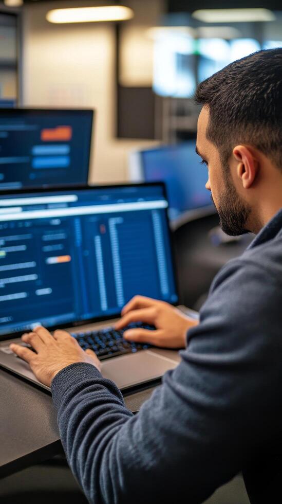 Dedicated Developer at Work photo