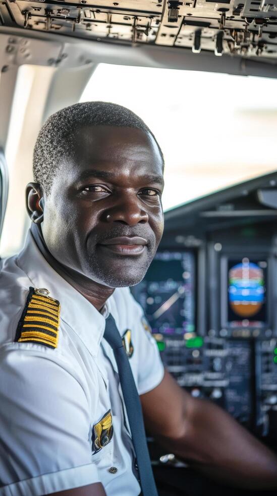 Cockpit View of a Pilot Ready for an Exciting Flight photo
