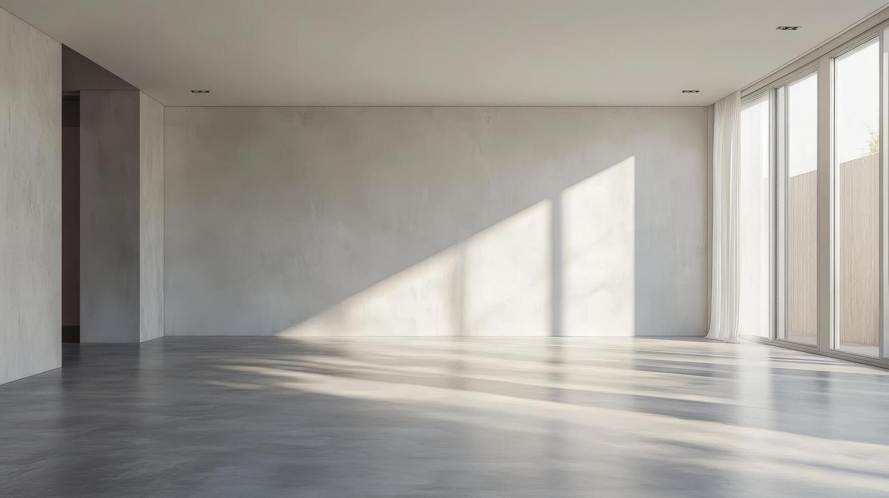 Empty Modern Minimalist Interior Design photo