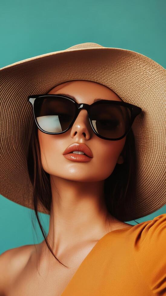 Stunning Woman in Summer Fashion photo