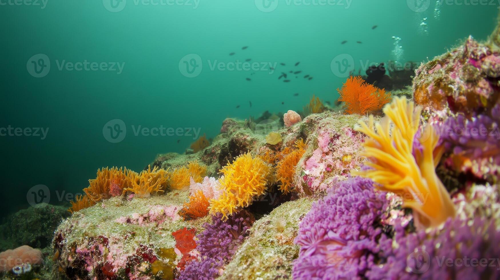 Lively Underwater Coral Reef Habitat photo