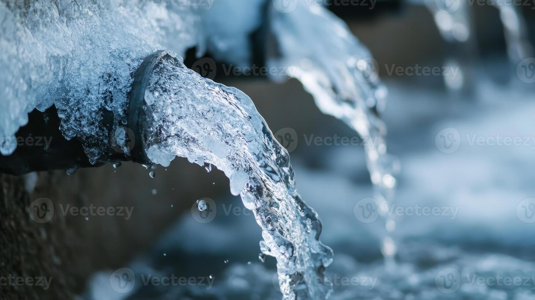 Calm Winter Vista A Rivers Icy Hold and Snow-Blanketed Banks photo