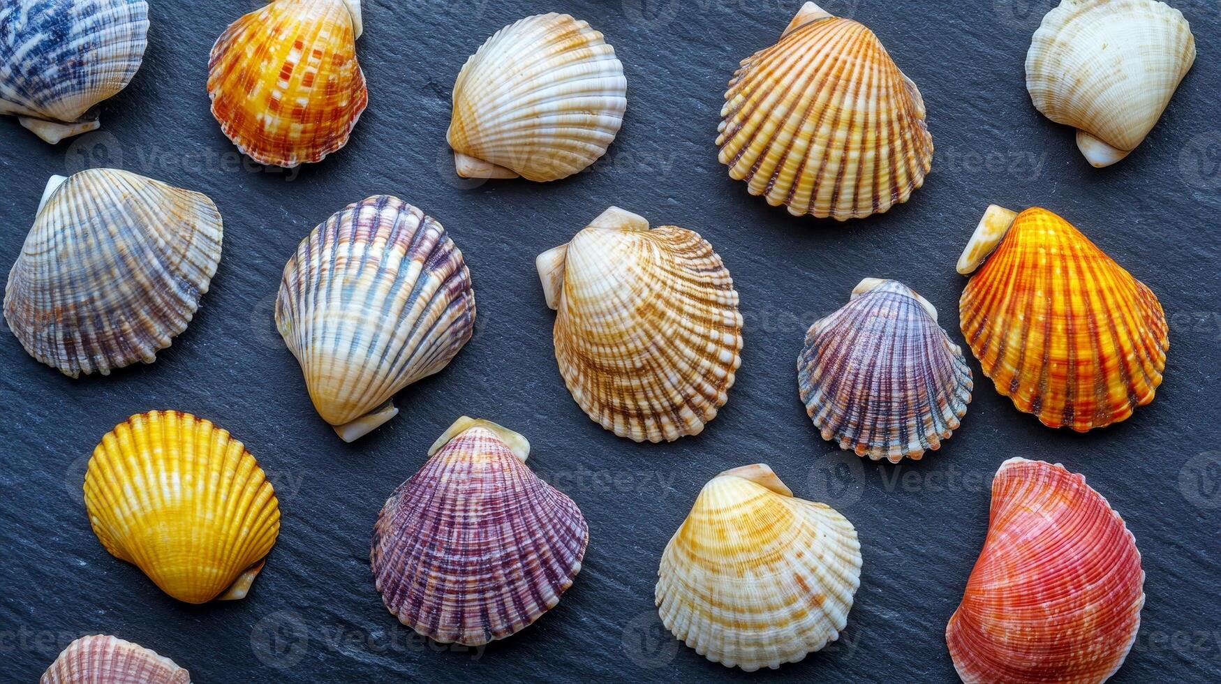 Seashells Collection A Colorful Array of Ocean Treasures photo