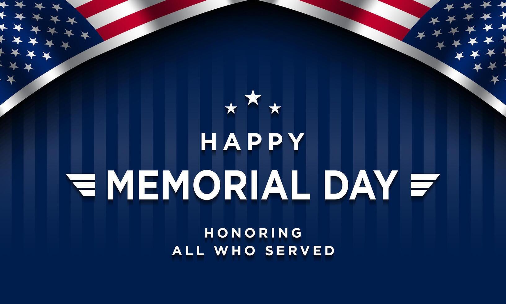 Memorial Day Background Design. Suitable for greeting card or banner. vector