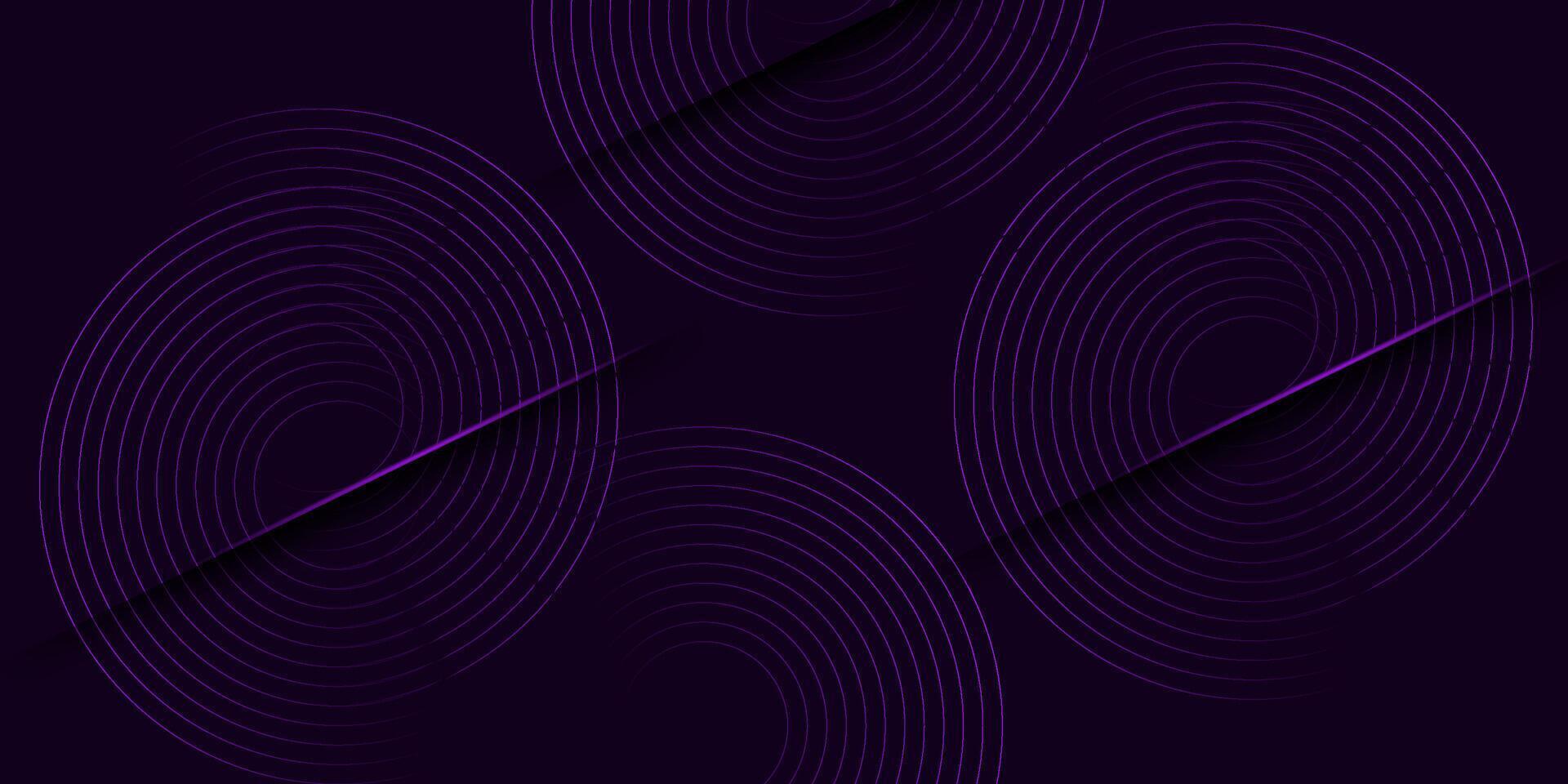 Abstract purple background with wavy circle spiral light texture. illustration for presentation design with modern futuristic technology and corporate concept. eps10 vector