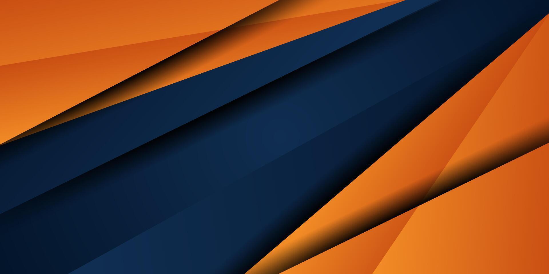 Abstract geometric dark blue and orange square themed overlapping background for cool pattern graphic design. Eps10 vector