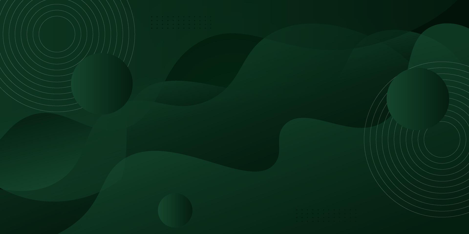 Abstract dark green 3D background. Simple wave pattern design. Modern geometric shapes. Eps10 vector