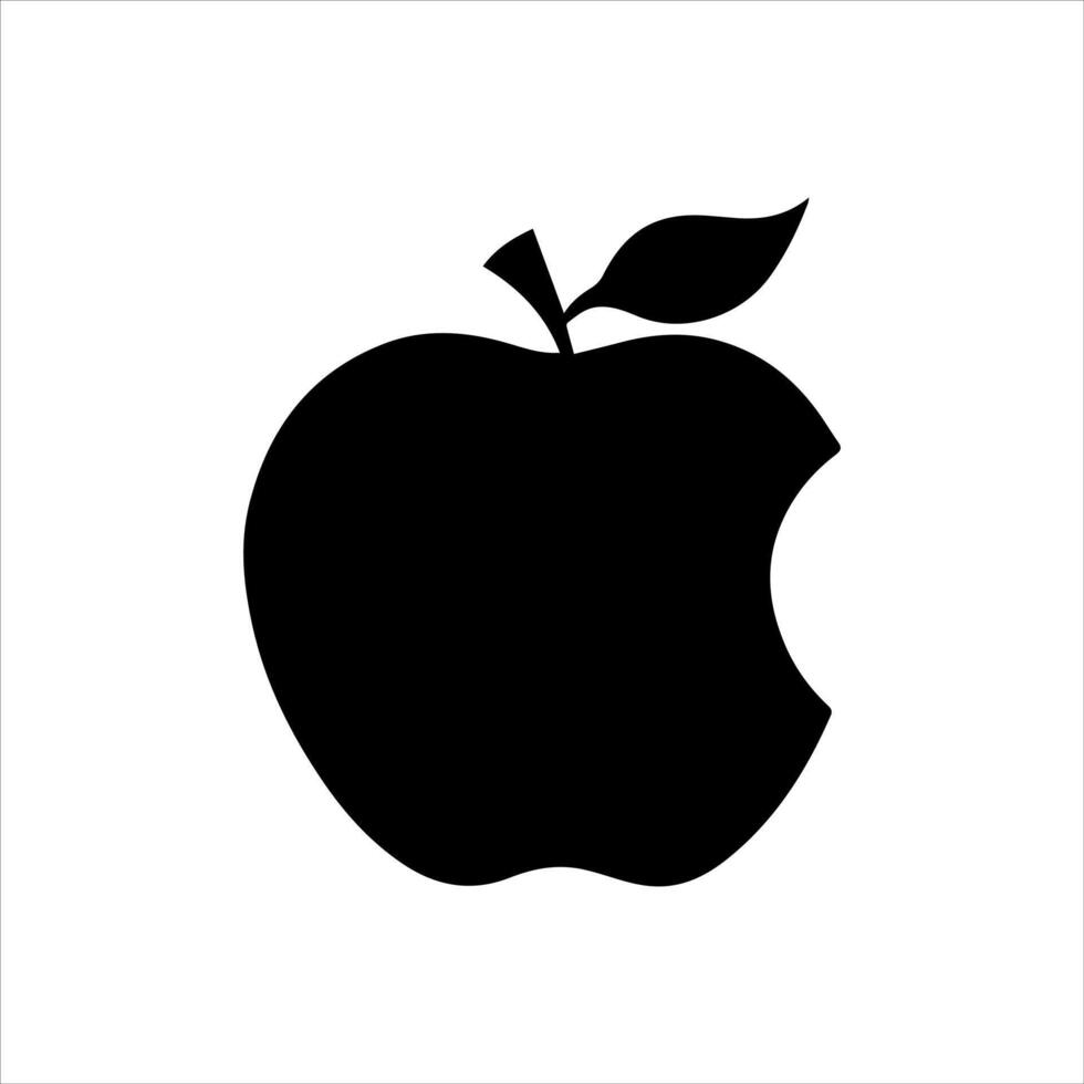 Apple Illustration Detailed Line Art and Silhouette High Resolution Digital Download vector