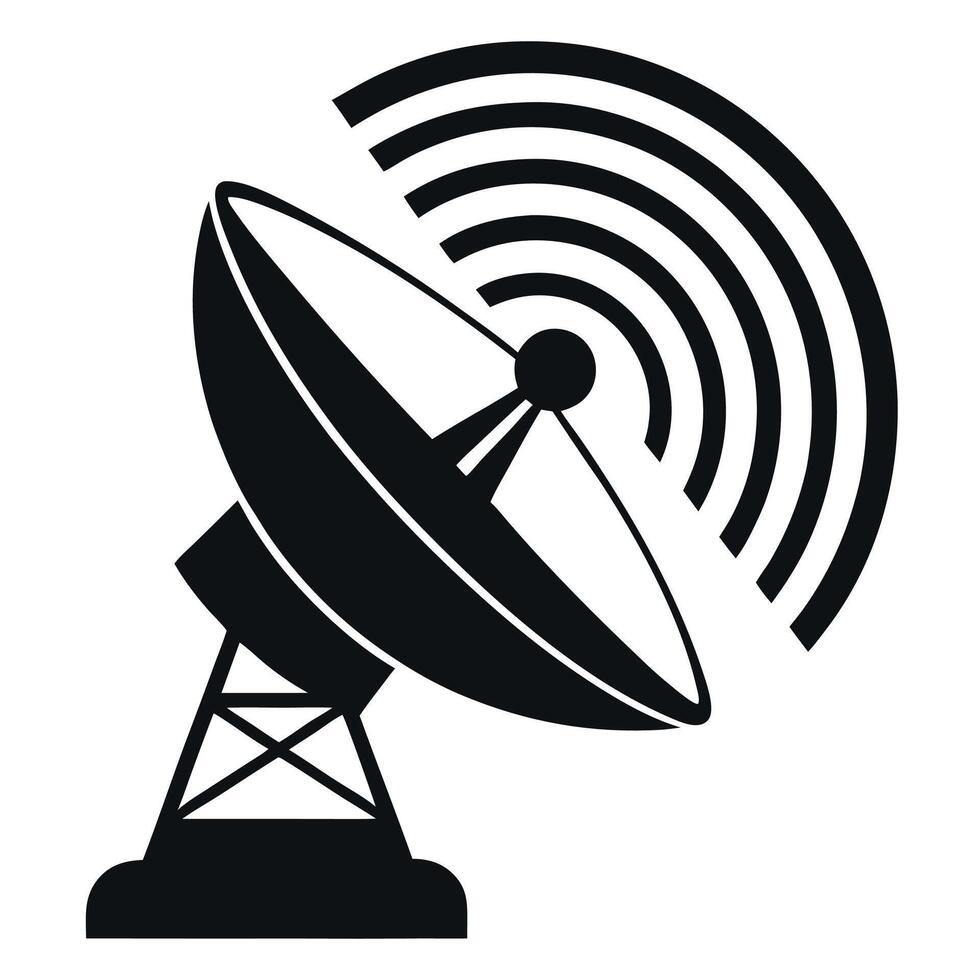 Abstract antenna design formed with linked dots representing artificial intelligence and digital connectivity vector