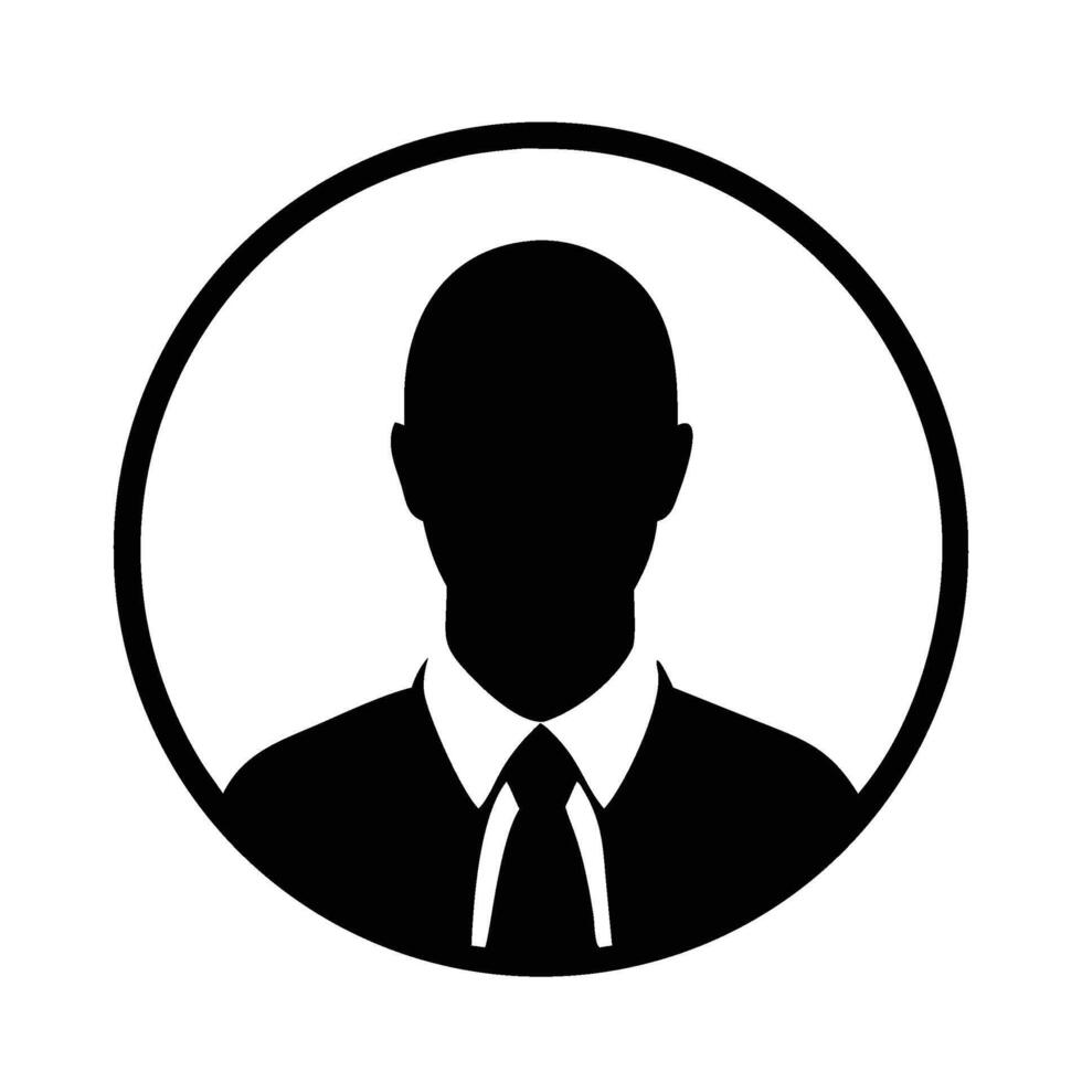 Simple user profile icons featuring male and female figures in black silhouettes and outlines for web interfaces business use and online communities vector