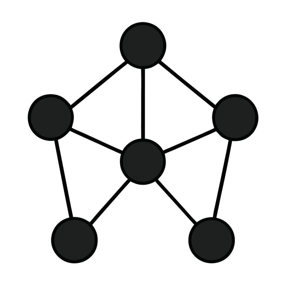 Neural network in black silhouette representing intelligent algorithms and the evolution of machine learning technologies vector