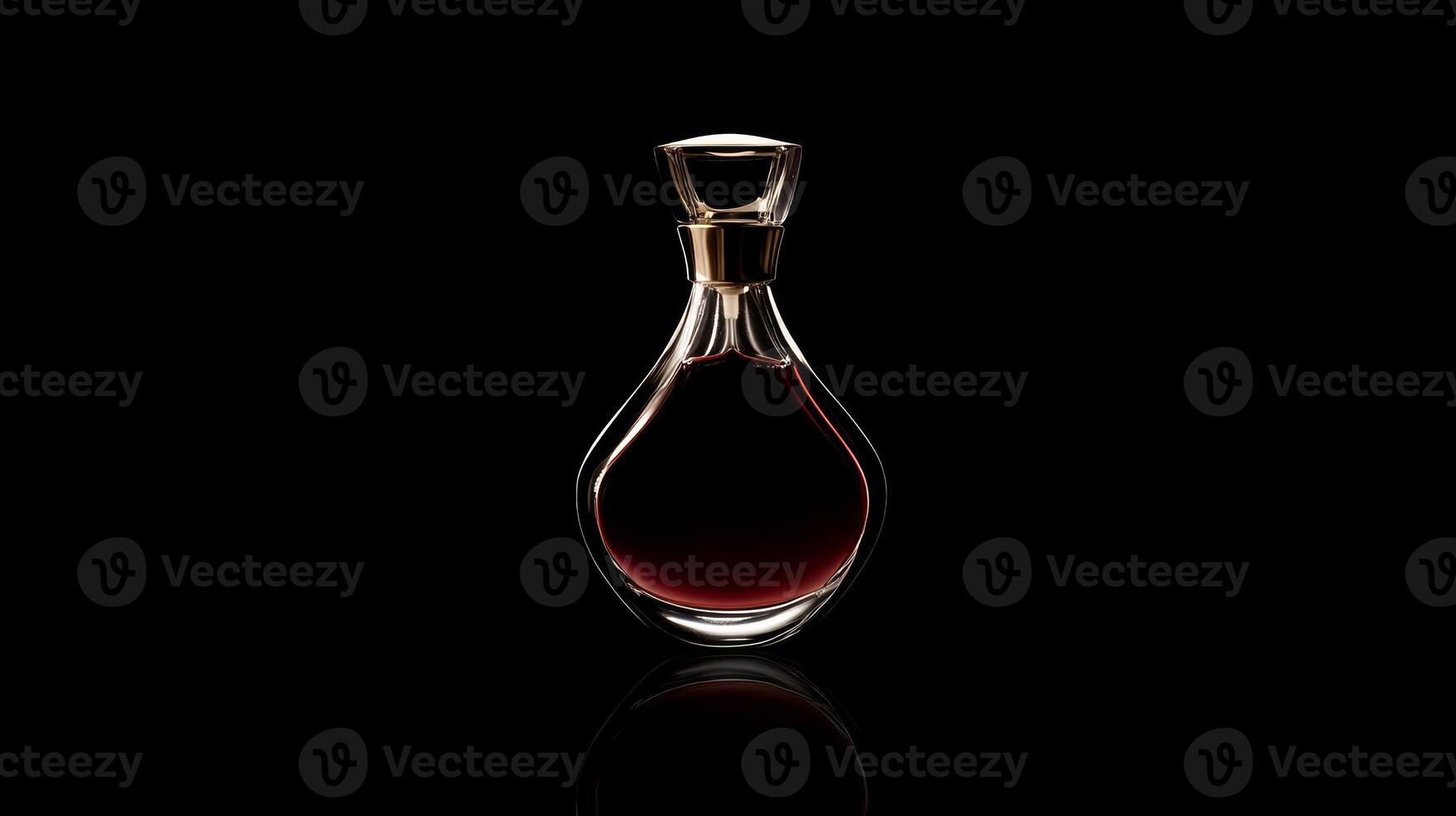 Luxurious isolated perfume bottle showcasing rich fragrance in elegant design photo