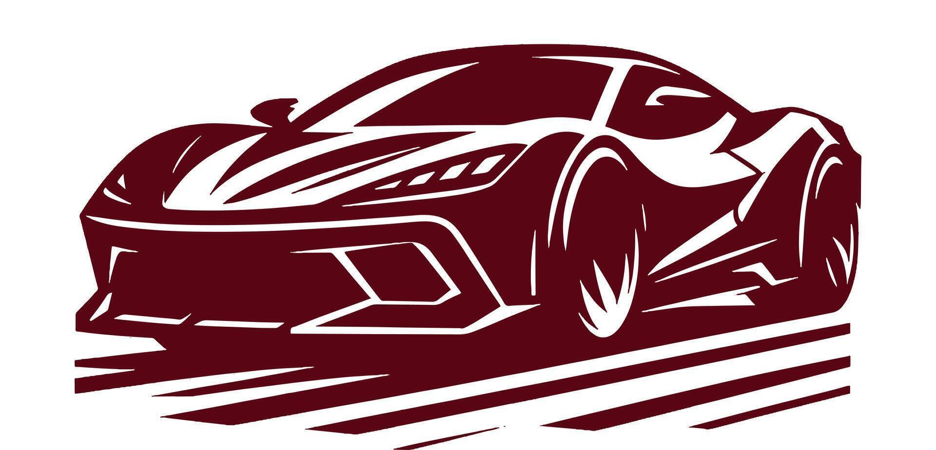 Racing car on the track, with a white background vector