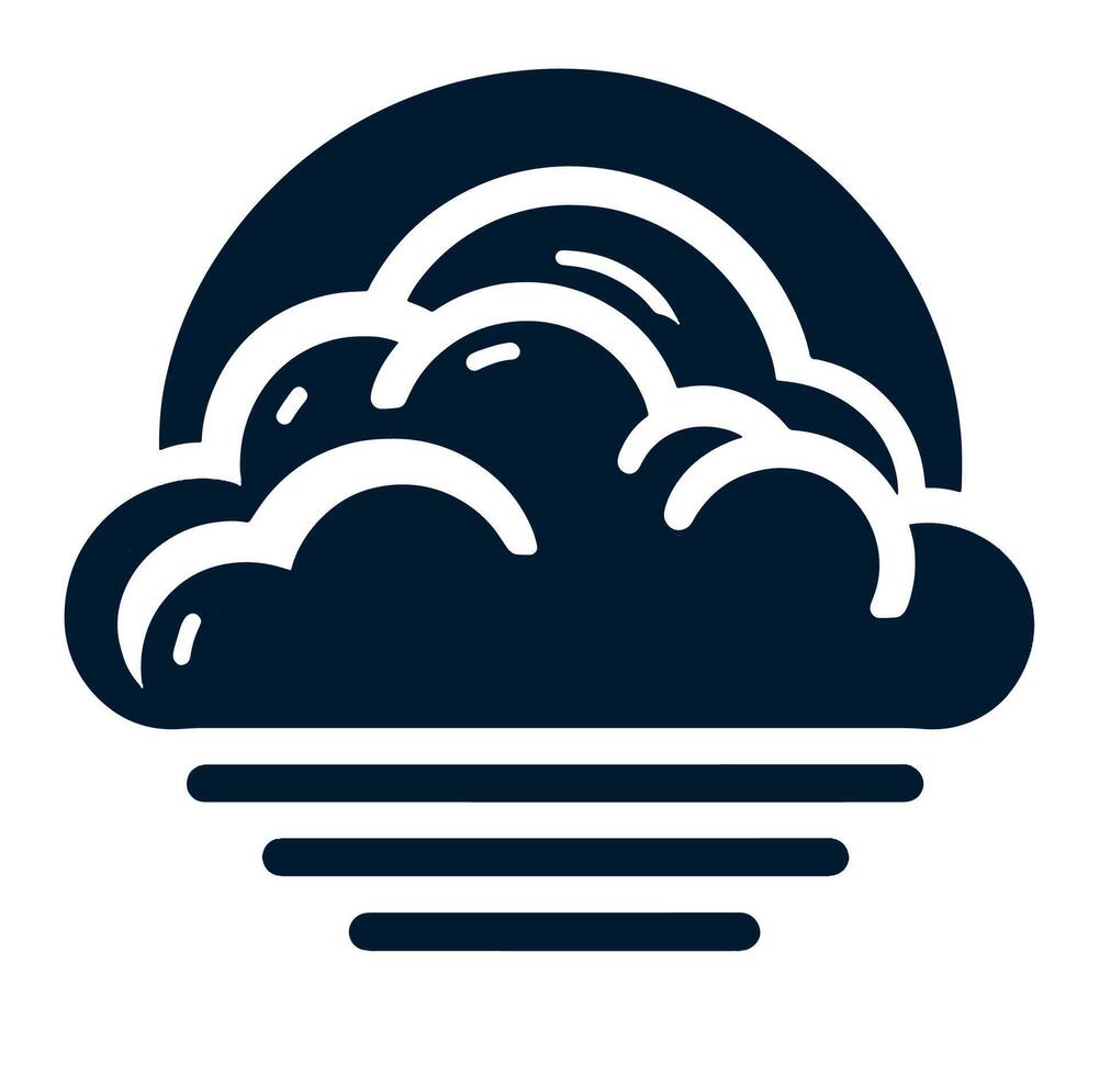 Clouds icon illustration isolated on white background vector