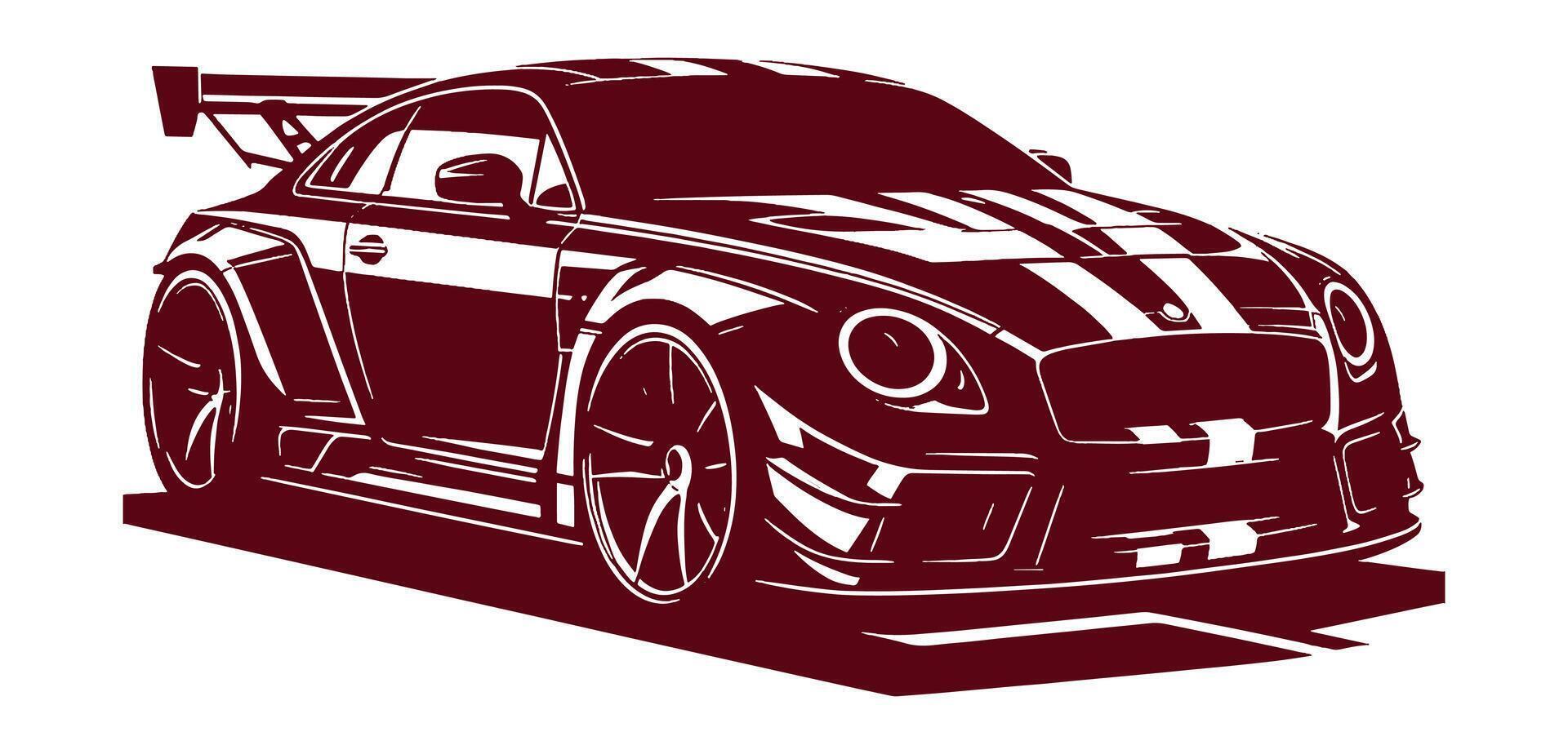 Racing car illustration on a white background vector