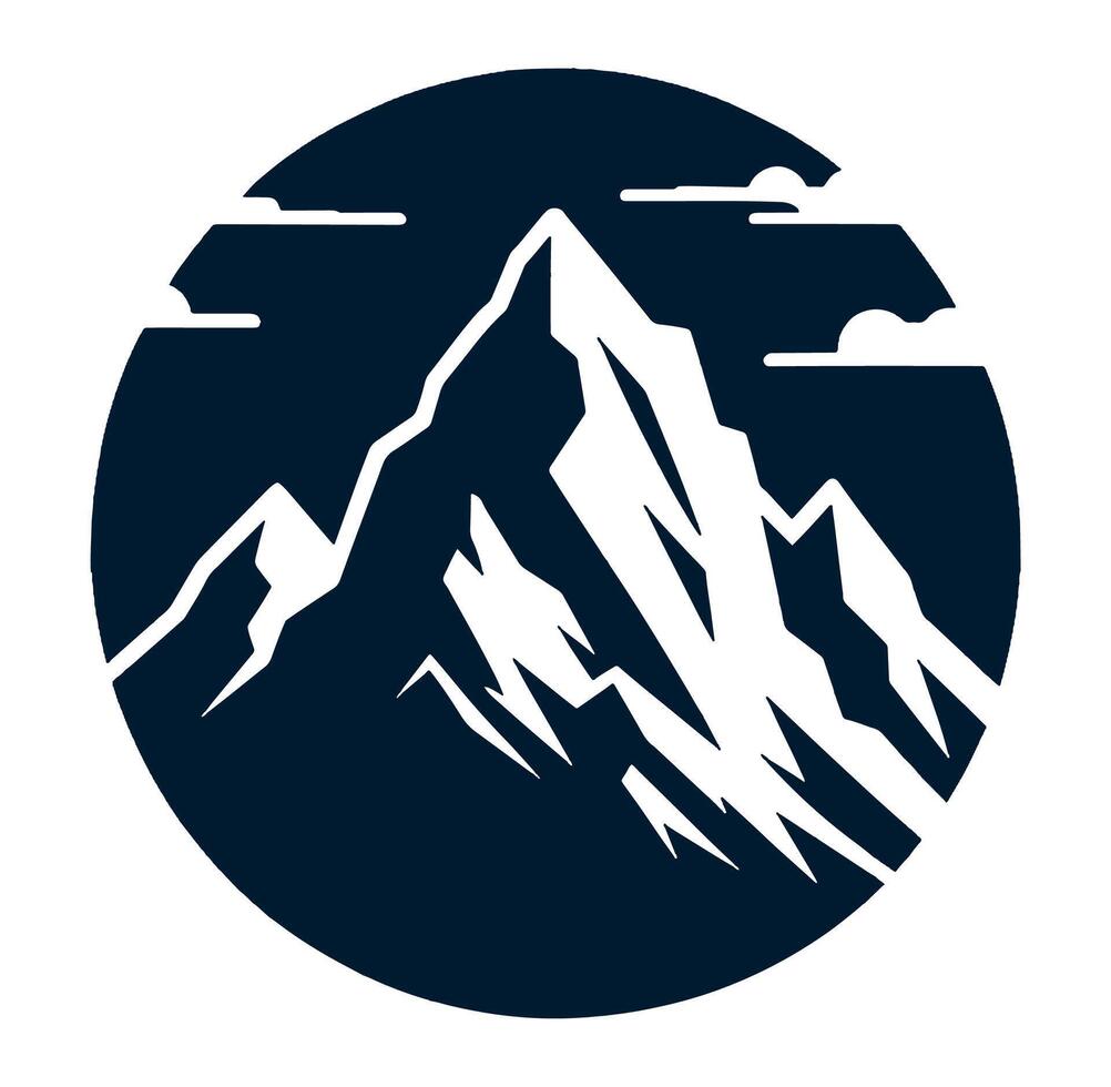 Mountain icon illustration vector