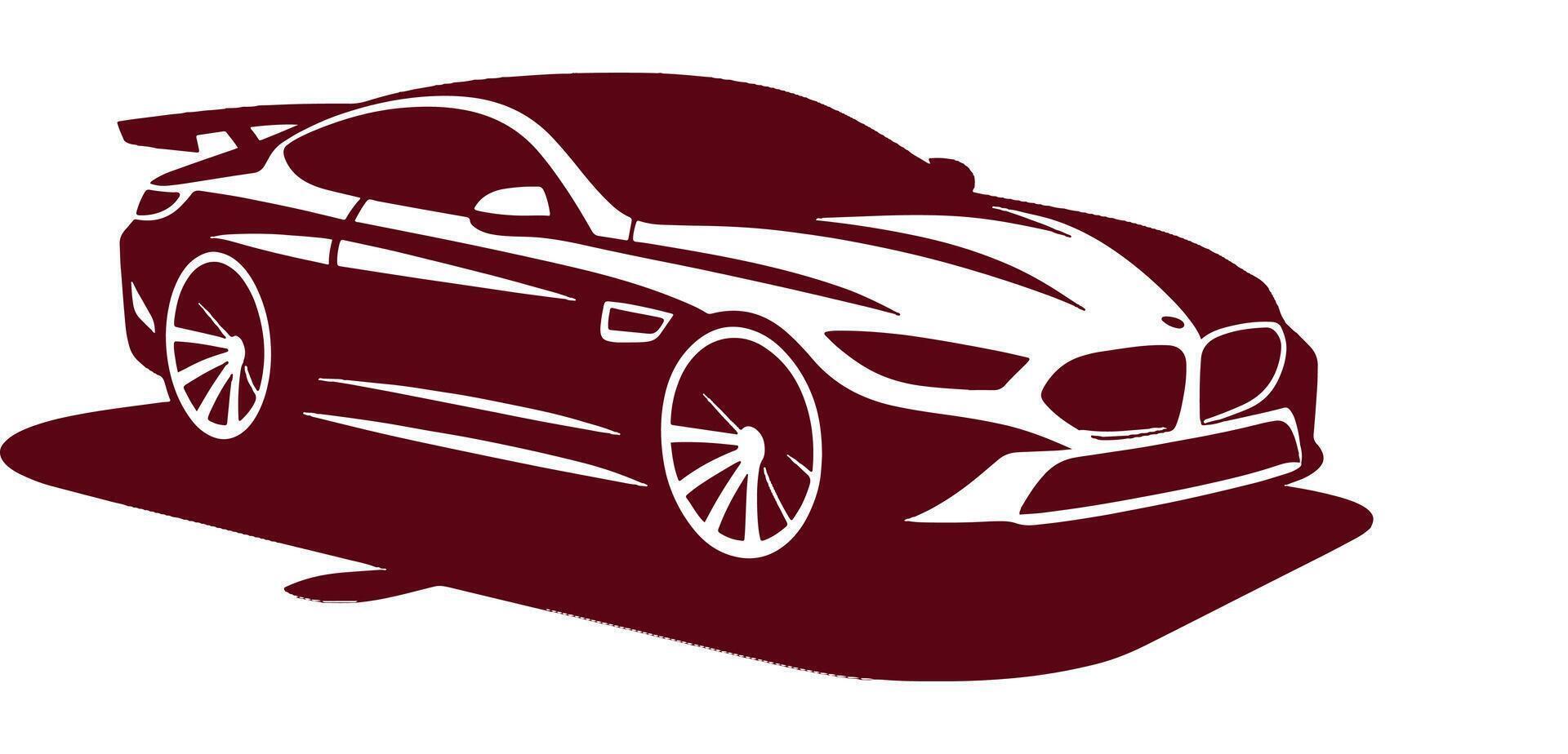 Car icon illustration with a background vector