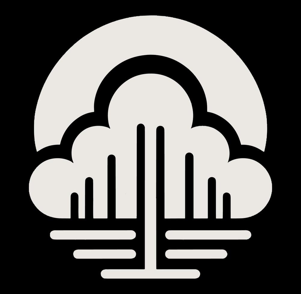 A logo for a company that makes a cloud vector