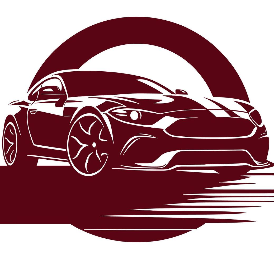 A car logo with a red background vector