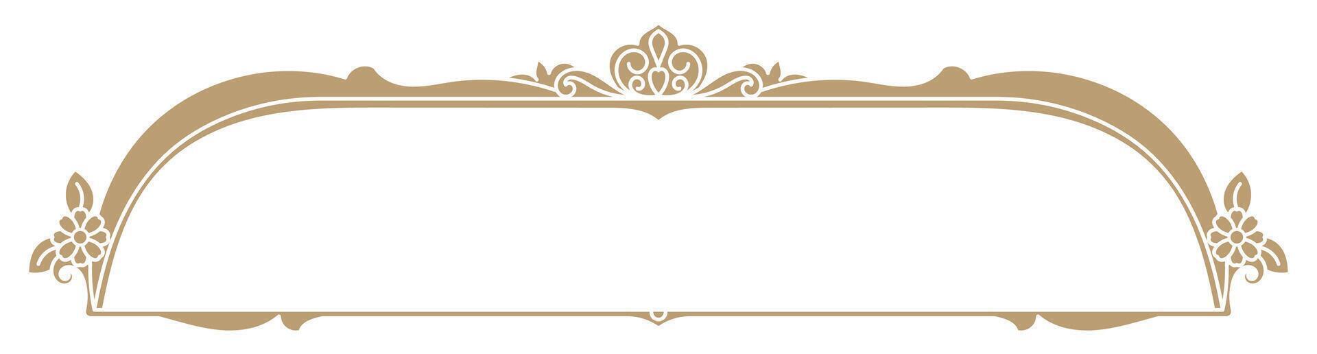 Antique-style label design, warm tan shade for message box vector