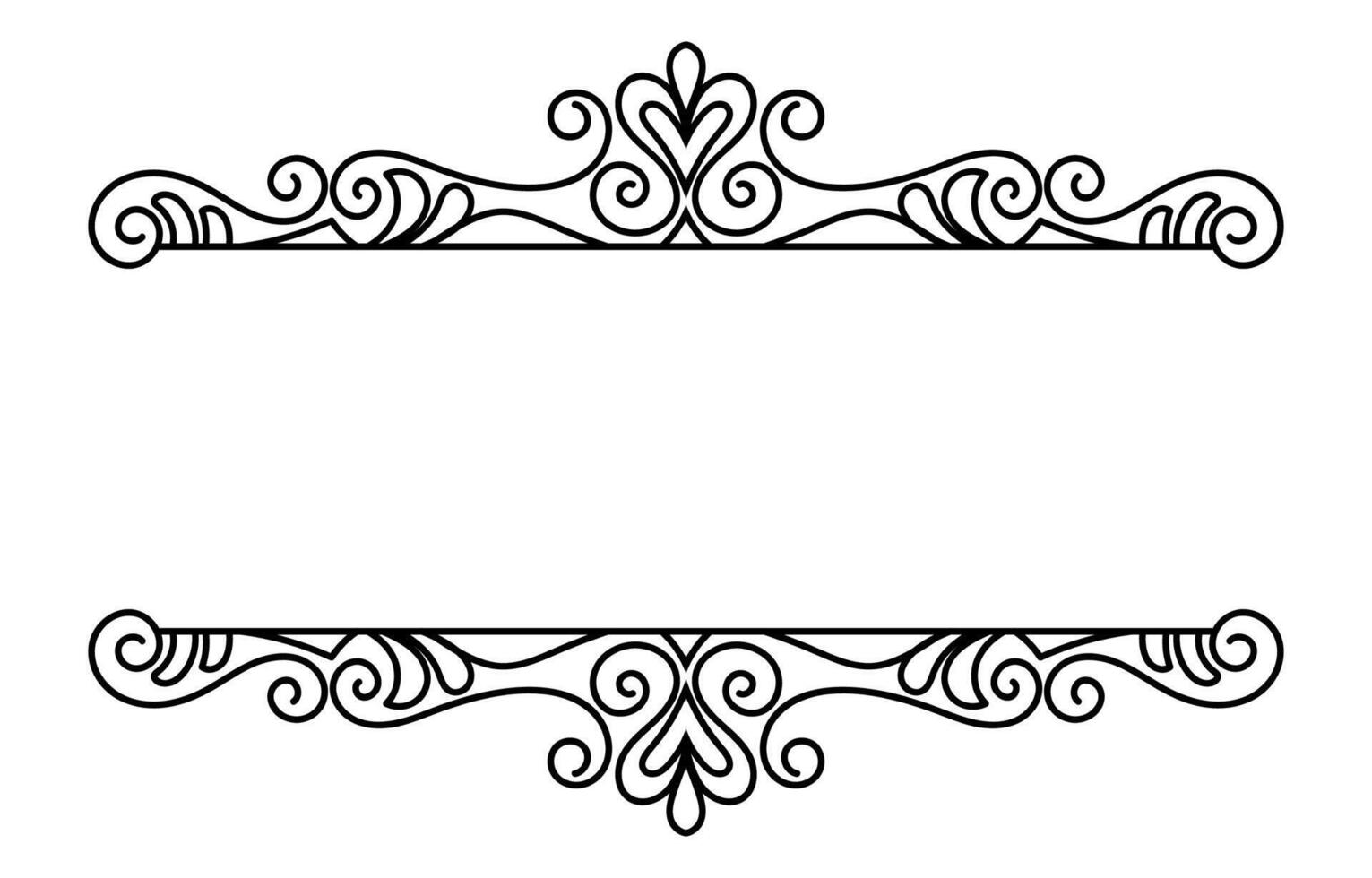 Retro-style horizontal frame perfect for coffee shop brochures and artisan catalog layouts. vector