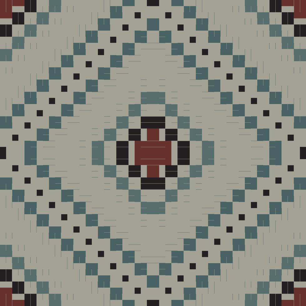Retro Korean Traditional Pattern Namefolk Embroidery, Aztec Geometric Ornament Print. Design for Carpet, Wallpaper, Clothing, Wrapping, Fabric vector