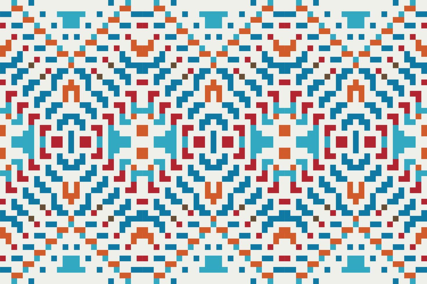 Boho Arabic Pattern Mehndifolk Embroidery, Aztec Geometric Ornament Print. Design for Carpet, Wallpaper, Clothing, Wrapping, Fabric vector