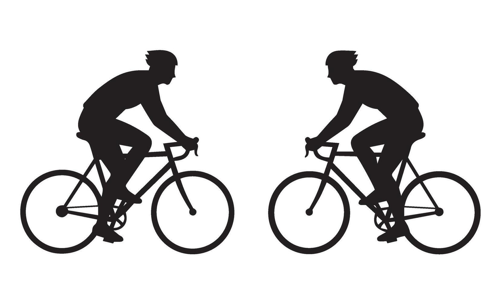 Accomplished Cyclists in Road Adventure Scenarios Capturing Energetic Lifestyles Through Exquisite Motions Filled With Fitness Elegance vector