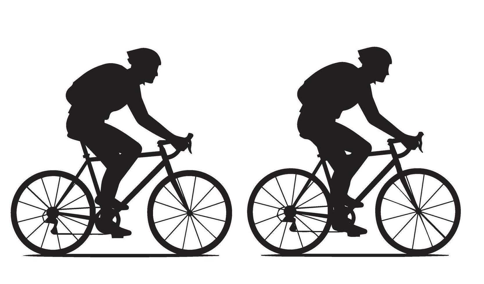 Speed Cyclists Showcasing Endurance Through Outdoor Expeditions Marking Their Path as Fitness and Adventure Oriented Outdoor Riders vector