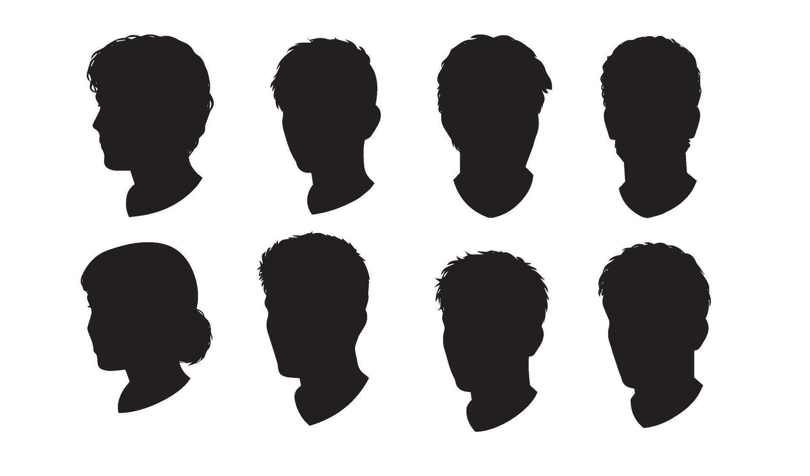 Dynamic Silhouettes Featuring Cognitive Symbolism Captured Through Unique Artistic Representations Highlighting Mental Wellness Perspectives vector