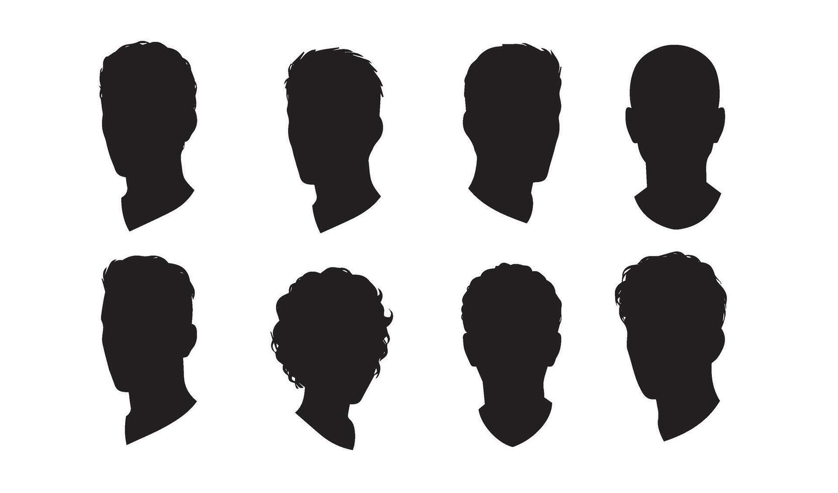 Human Head Silhouettes Emphasizing Mental States and Symbolism Highlighting Conceptual Artistry and Creative Cognitive Representations vector