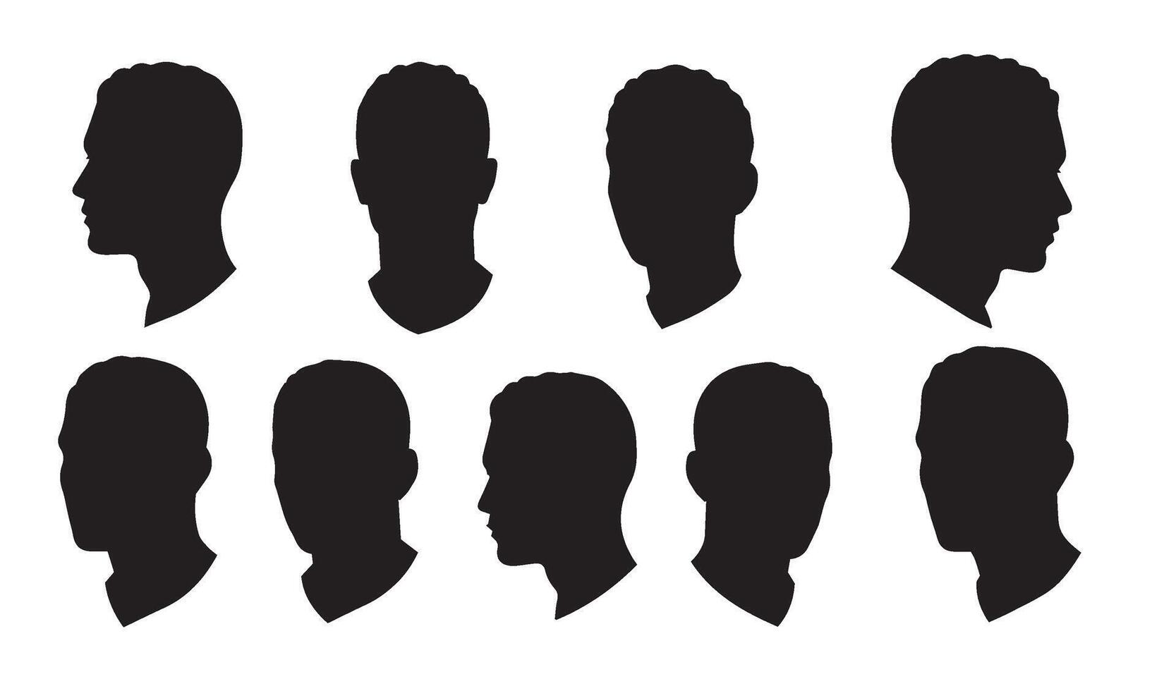 Unique Head Silhouettes Showcasing Cognitive Representation Through Artistic Creativity Highlighting Symbolism in Mental Wellness Perspectives vector