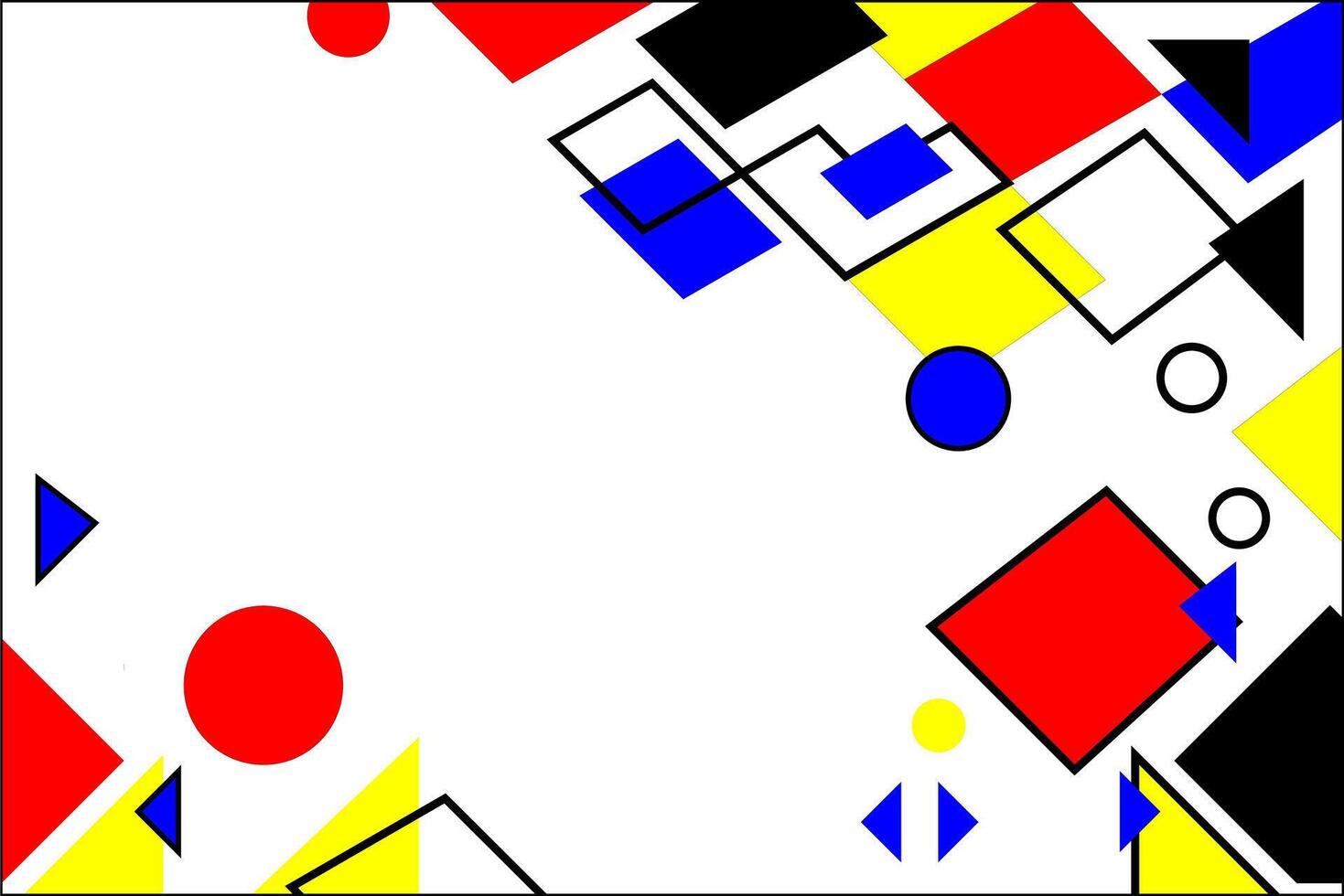 a colorful abstract design with squares and circles vector