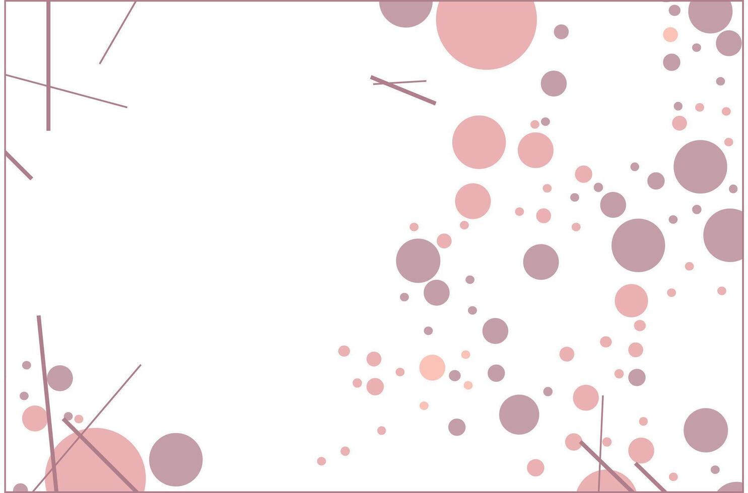 A pink and white background with circles and lines vector