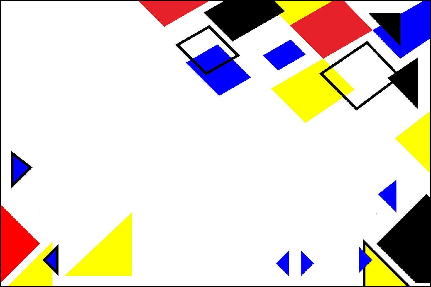 a square with red, yellow, blue and black squares vector