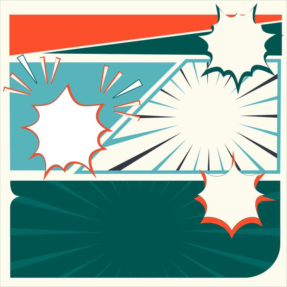 comic book style background with speech bubbles and stars vector