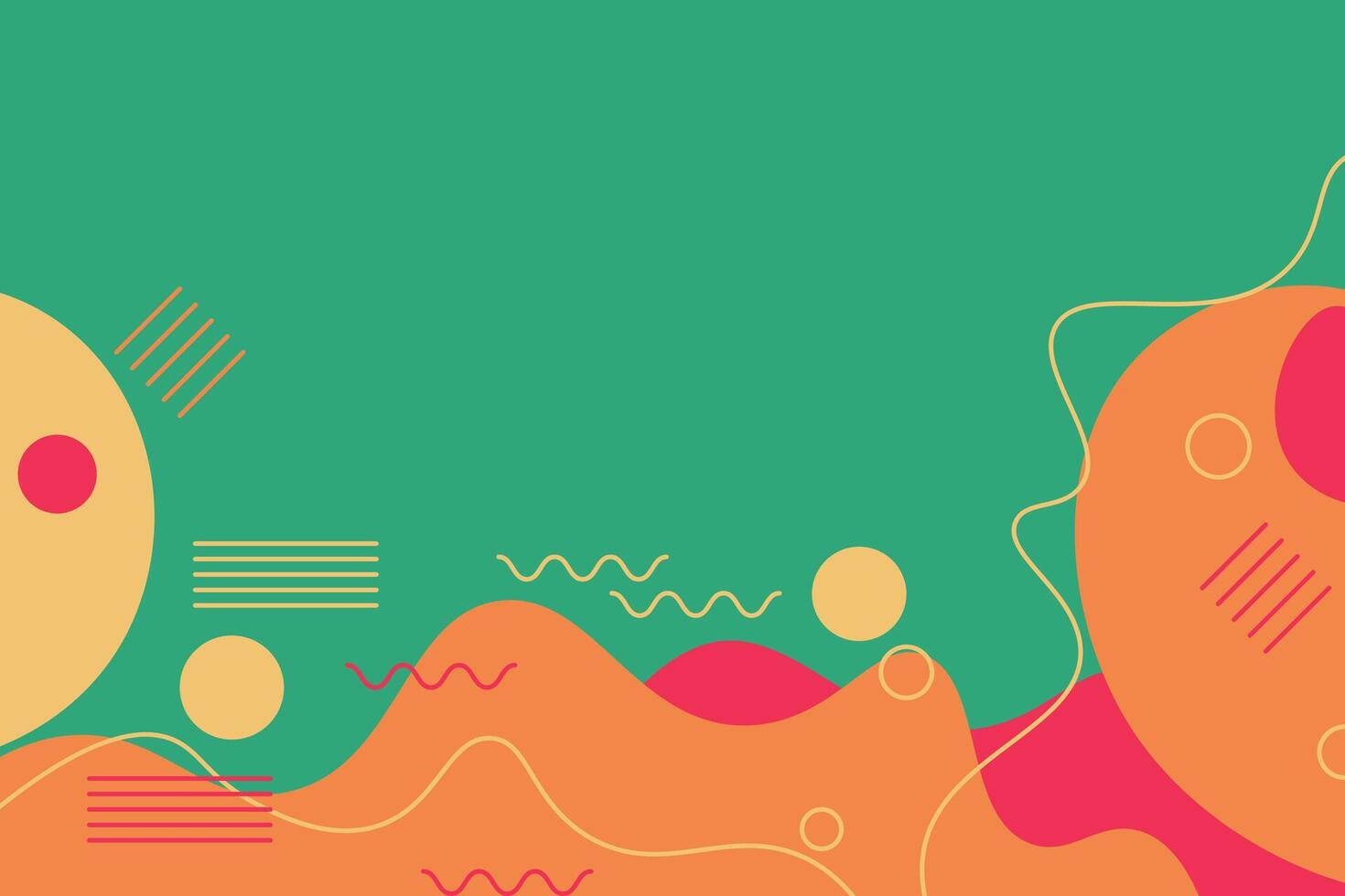 Colorful abstract background with waves and shapes vector