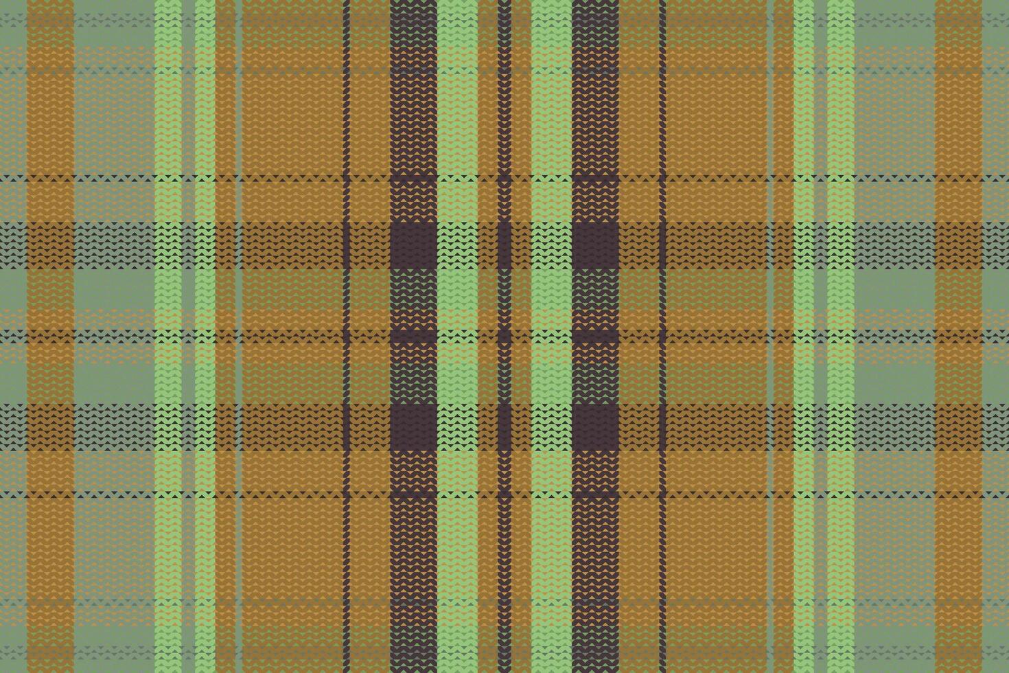 A plaid pattern in green, brown and yellow vector