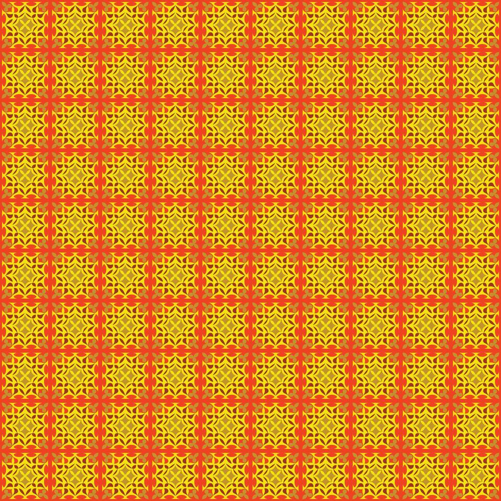 A yellow and orange plaid pattern vector