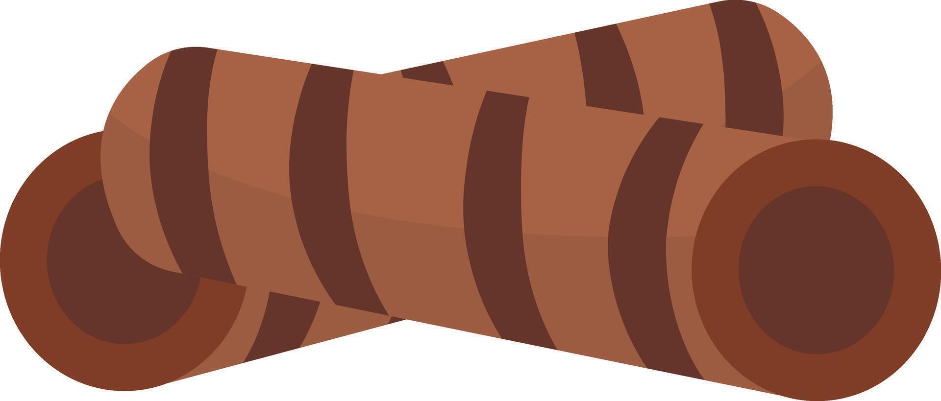 Chocolate Cake Illustration in Flat Design. vector