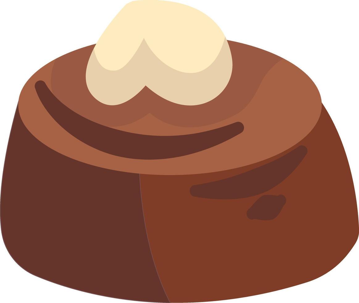 Chocolate Cake Illustration with Flat Design vector